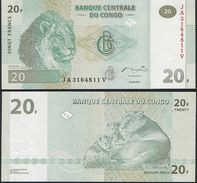 Congo DEALER LOT ( 10 Pcs ) P 94A - 20 Francs 30.6.2003 - UNC - República Democrática Del Congo & Zaire