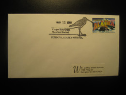 CORDOVA Alaska 2002 Copper River Delta Shorebird Festival Bird Birds Cancel Cover USA - Lettres & Documents