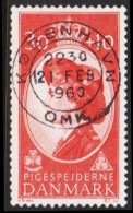 1960. DANMARK. PIGESPEJDERNE (scouts) Queen Ingrid 30+10 ØRE Luxus Cancelled KØBENHAVN 21 FEB... (Michel 387) - JF543738 - Briefe U. Dokumente