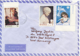 Greece Air Mail Cover Sent To Germany 1980 Topic Stamps - Lettres & Documents