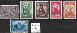 ROUMANIE 365 à 370 * Côte 18 € - Unused Stamps