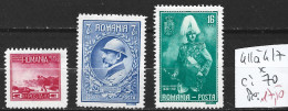 ROUMANIE 411 à 17 * Côte 70 € - Unused Stamps