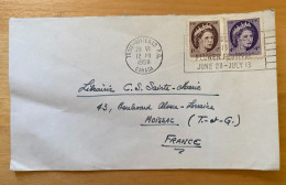 Enveloppe Canada Affranchie Pour La France Oblitération Trois-Rivières 1958 - Covers & Documents