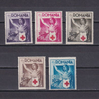 ROMANIA 1941, Sc# B164-B168, Semi-Postal, Red Cross, MNH - Unused Stamps