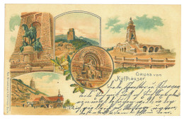 GER 03 - 16939 KYFFHAUSER, Litho, Germany - Old Postcard - Used - 1908 - Kyffhaeuser