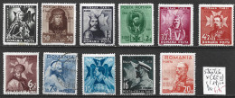 ROUMANIE 536 à 46 * ( 542 Sans Gomme & 543 Oblitéré ) Côte 18.50 € - Unused Stamps