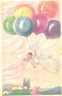 Chiostri:Baby With Balloons Droping Letter To Lady, Pre 1940 - Chiostri, Carlo