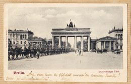 23521 / Peu Commun BERLIN Brandenburger THOR Défilé Porte BRANDEBOUG 1898 à Lieutenant VENARD 6e Bataillon Chasseurs Nic - Porte De Brandebourg