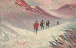 A. BERTIGLIA * CPA Illustrateur Italia Bertiglia * N°583-4 * Montagne Alpinisme Alpinistes Neige - Bertiglia, A.