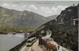 BRUNNEN - MORSCHACH - BAHN ► Schöne Karte Mit Zugskomposition Unterhalb Morschach, Ca.1920 - Morschach