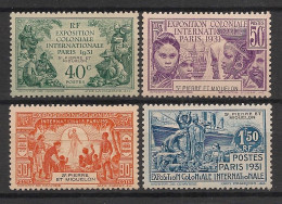 SPM - 1931 - N°YT. 132 à 135 - Exposition Coloniale - Neuf * / MH VF - Unused Stamps