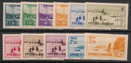 SPM - 1939-40 - N°YT. 196 à 206 - Série Complète - Neuf Luxe ** / MNH / Postfrisch - Unused Stamps
