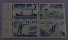 CANADA YT 292/295 NEUFS**MNH AVEC BDF "SPORTS EN PLEIN AIR"  ANNÉE 1957 - Ungebraucht