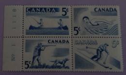 CANADA YT 292/295 NEUFS**MNH AVEC BDF "SPORTS EN PLEIN AIR"  ANNÉE 1957 - Ongebruikt