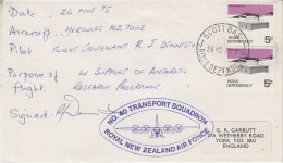 Ross Dependency  Antarctic Flight In Support Antarctic Research Programme Signature 26 NOV 1975  (ZO241) - Brieven En Documenten