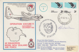 Ross Dependency 1975 Operation Icecube 11 Signature  Ca Scott Base 26 NO 1975 (ZO243) - Covers & Documents