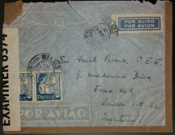 CORREIO AÉREO - WWII - CENSURAS - DESTINO A LONDRES - Lettres & Documents
