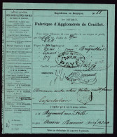 DDFF 784 - Chemins De Fer De L' Etat - Lettre De Voiture Cachet De Gare Hexagonal COUILLET-MONTIGNY 1879 (RARE) - Autres & Non Classés
