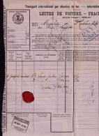 DDFF 786 - Chemins De Fer De L' Etat - Lettre De Voiture Cachet De Gare IXELLES 1894 Vers De Rotschild Frères à PARIS - Other & Unclassified