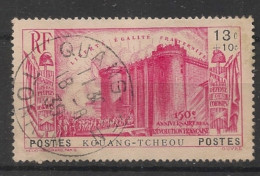 KOUANG-TCHEOU - 1939 - N°YT. 123 - Révolution Française 13c + 10c Rose - Oblitéré / Used - Usados