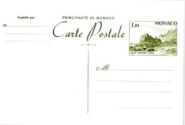 MONACO -- MONTE CARLO -- Monégasque -- ENTIER POSTAL -- CPA -- 1,10 Franc Palais Princier (1980) - Postal Stationery