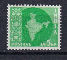 185 INDE 1957/58 - Yvert 74 - Carte De L Inde - Neuf ** (MNH) Sans Charniere - Unused Stamps