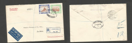 SUDAN. 1953 (28 Nov) Khartoum - Switzerland, St. Gall (30 Nov) 2 Days Transits. Air Registered Multifkd Env. VF. - Sudan (1954-...)