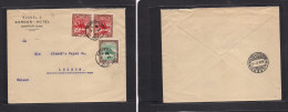 SUDAN. 1911 (7 Sept) Khartoum - Switzerland, Luzern (18 Sept) Gordon Hate Multifkd Env, Small Bilingual Cds. Fine And At - Sudan (1954-...)