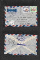 SUDAN. 1955 (19 March) Port Sudan - Germany, Bonn (25 March) Registered Air Multifkd Env. VF. - Soedan (1954-...)