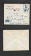 SUDAN. 1954 (19 Jan) Wad Medani - Germany, Barmen. Air Multifkd Env + Air Red Cachet. VF. - Soedan (1954-...)