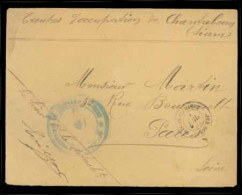 SIAM. 1907. French Occupation Of  Chantaboon (Siam). Envelope Military Franchise Addressed To Paris. Blue-green Strike O - Siam