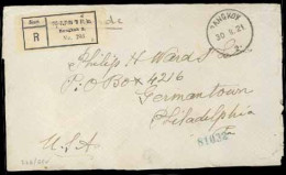 SIAM. 1921. Bangkok (district 2) To Philadelphia/USA. Registered Envelope With Stamps On Reverse 2stg, 5stg (2), 10stg,  - Siam