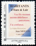 L171 Mtam Jean Moulin (80 Ans De Son Décès) Bribes De L'affiche Apposée à Chartres En 1940 - Ungebraucht