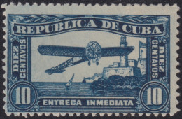 1925-84 CUBA REPUBLICA 1925 MH 10c SPECIAL DELIVERY AIRPLANE MORANE. - Nuovi