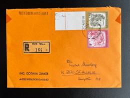 AUSTRIA 1991 REGISTERED LETTER VIENNA WIEN TO SCHWELM 09-09-1991 OOSTENRIJK OSTERREICH EINSCHREIBEN - Brieven En Documenten