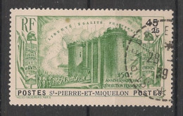 SPM - 1939 - N°YT. 191 - Révolution Française 45c + 25c Vert - Oblitéré / Used - Usati