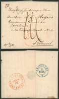 LAC Datée De Leyde (Pays-Bas, 1841) Port Manuscrit + Passage "Pays-Bas Par Anvers" > Brussel çàd N° De Vacation 3 - 1830-1849 (Independent Belgium)