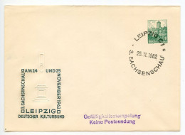 Germany, East 1962 10pf. Wartburg Postal Envelope; Leipzig 3. Sachsenschau Postmark & Cachet - Briefomslagen - Gebruikt