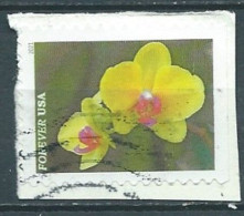 VEREINIGTE STAATEN ETATS UNIS USA 2021 GARDEN FLOWERS: YELLOW MOTH ORCHID F USED ON PAPER SC 5563 MI 5796 YT 5405 - Used Stamps
