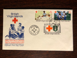 VIRGIN ISLANDS FDC COVER 1970 YEAR RED CROSS HEALTH MEDICINE STAMPS - Britse Maagdeneilanden