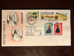 VIRGIN ISLANDS FDC COVER 1973 YEAR DOCTORS MEDICAL SOCIETY HEALTH MEDICINE STAMPS - Britse Maagdeneilanden