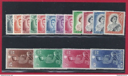 1953-59 NEW ZEALAND  - SG 723/736 - Elisabetta II A Cavallo - Ordinaria 16 Valor - Autres & Non Classés