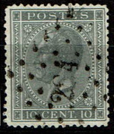 17  Obl  LP 284 Ottignies  + 12 - 1865-1866 Profile Left