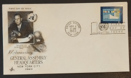 United Nations New York 04.09.1963 FDC 10th Anniversary - Storia Postale