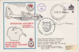 Ross Dependency 1975 Operation Icecube 11 Signature  Ca Scott Base 4 DE 1975 (ZO248) - Brieven En Documenten