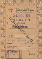 Schweiz - Laufenburg Rheinfelden - 10 Hin- Und Rückfahrten - Serie 16 - Fahrkarte 1970/71 - Europa