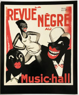 Affiche Vintage La REVUE NEGRE Au Music-Hall Josephine Baker Paul Colin - Plakate & Poster