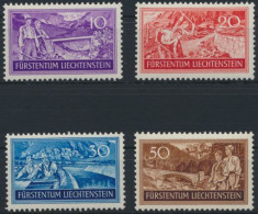 Liechtenstein 152-155 Arbeitsbeschaffung Tadellos Postfrisch MNH KatWert 26,00 - Brieven En Documenten