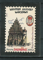 Poland SOLIDARITY (S132): Fighting Churches St. John The Baptist (brown-white) - Viñetas Solidarnosc