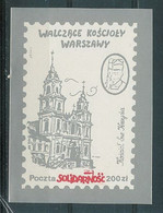 Poland SOLIDARITY (S144): Fighting Churches Holy Cross (silver-white) - Viñetas Solidarnosc